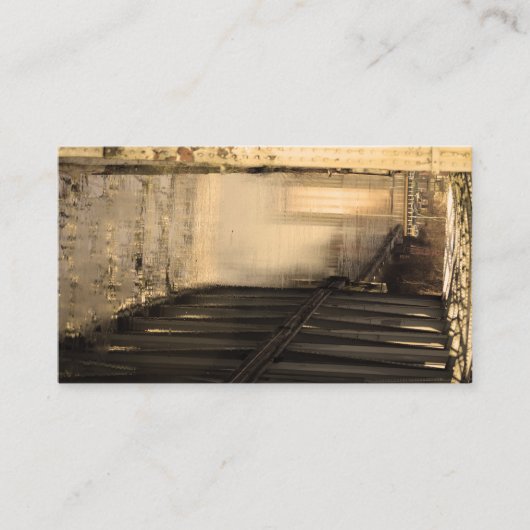 Carte De Visite Pont en fer et réflexion (Devant)