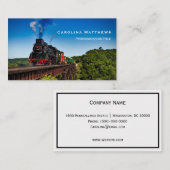 Carte De Visite Pont Locomotive à vapeur du train (Devant / Derrière)