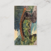 Carte De Visite Pont sacré dans l'art de hanga de Nikko Hiroshi (Dos)