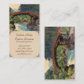Carte De Visite Pont sacré dans l'art de hanga de Nikko Hiroshi (Devant / Derrière)