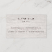 Carte De Visite Pont sauvage rustique sur bois (Dos)