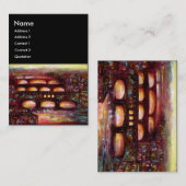 Carte De Visite Ponte Vecchio et autres ponts de Florence, noir (Devant / Derrière)