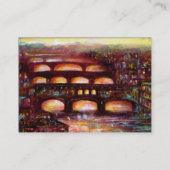 Carte De Visite Ponte Vecchio et autres ponts de Florence, rose (Dos)