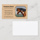 Carte De Visite Pony Pinto Cheval Tan (Devant / Derrière)
