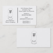 Carte De Visite Poodé Chien Design Chien Grooming Parlour (Devant / Derrière)