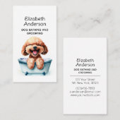 Carte De Visite Poodé de chien (Devant / Derrière)