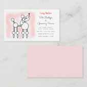 Carte De Visite Poodé Parlor Animaux de compagnie Grooming Boutiqu (Devant / Derrière)