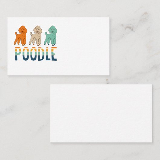 Carte De Visite Poodle (Devant / Derrière)
