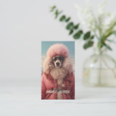 Carte De Visite Poodle arctique (Debout devant)