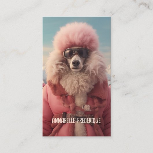 Carte De Visite Poodle arctique (Devant)