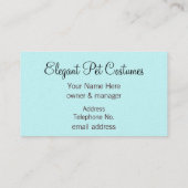 Carte De Visite Poodle blanc en costume (Dos)