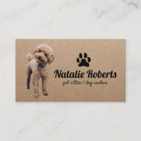Poodle de chien de poète marcheur mignon Poodé Rus