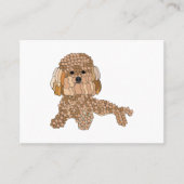 Carte De Visite Poodle Dog Pet Grooming (Devant)