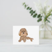 Carte De Visite Poodle Dog Pet Grooming (Debout devant)