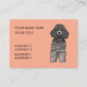 Carte De Visite Poodle Dog Pet Grooming (Devant)