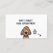 Carte De Visite Poodle Doodle Chien Soins aux animaux de compagnie (Dos)