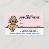 Carte De Visite Poodle Doodle Chien Soins aux animaux de compagnie (Devant)