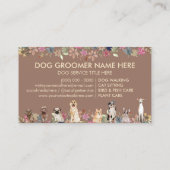 Carte De Visite Poodle gris Carlin australien Corgi Chiens Brown (Dos)