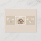Carte De Visite Poodle Miniature Toy Apricot Crème Chien Brown Art (Dos)