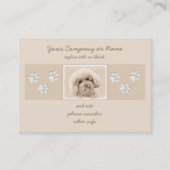 Carte De Visite Poodle Miniature Toy Apricot Crème Chien Brown Art (Devant)