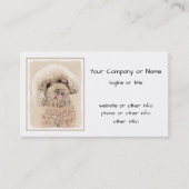 Carte De Visite Poodle Miniature Toy Apricot Crème Chien Brown Art (Devant)
