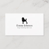 Carte De Visite Poodle moderne Logo chien marche (Devant)