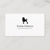 Carte De Visite Poodle moderne Logo chien marche (Devant)