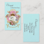 Carte De Visite Poodle princesse en rose (Devant / Derrière)