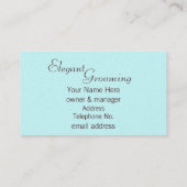 Carte De Visite Poodle princesse en rose (Dos)