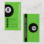 Carte De Visite POOL bulles PROFESSIONNELLES (Devant / Derrière)