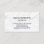 Carte De Visite Pool Cleaning & Maintenance Service Trendy Marble (Dos)