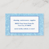 Carte De Visite Pool Company Eau et Floatie (Dos)