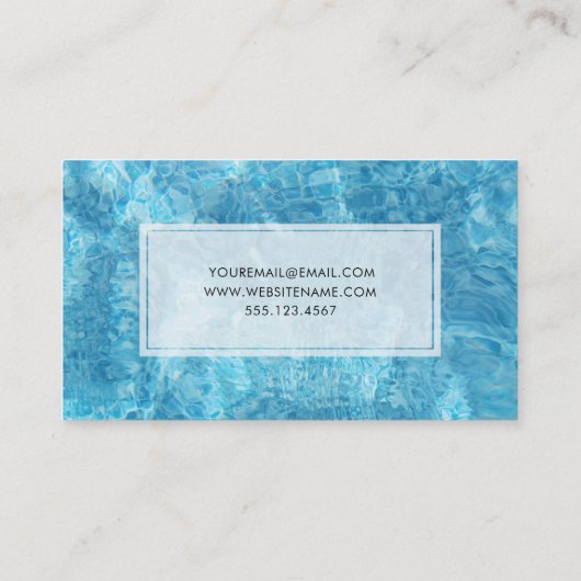 Carte De Visite Pool d'instructeurs de natation (Dos)