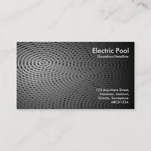Carte De Visite Pool électrique 010 (Devant)