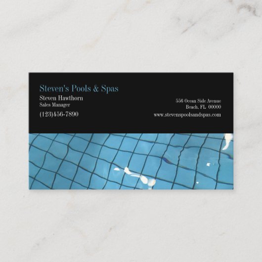 Carte De Visite Pool et société Spa (Devant)