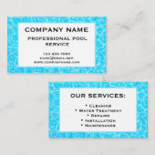 Carte De Visite Pool Service Business Card Template (Devant / Derrière)