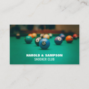 Carte De Visite Pool Table, Pool & Snooker Lecteur/Club