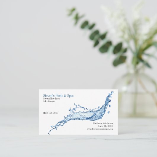 Carte De Visite Pools et Spas (Debout devant)