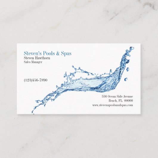 Carte De Visite Pools et Spas (Devant)
