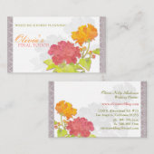 Carte De Visite Poony asiatique n Chic Damask (Devant / Derrière)