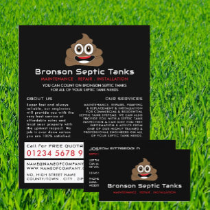 Carte De Visite Poop Emoji, Septic Company, Septic Engineer