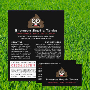 Carte De Visite Poop Emoji, Septic Company, Septic Engineer