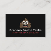 Carte De Visite Poop Emoji, Septic Company, Septic Engineer (Devant)