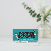 Carte De Visite Pooper Scooper.Retrait des déchets de l'animal.Tex (Debout devant)