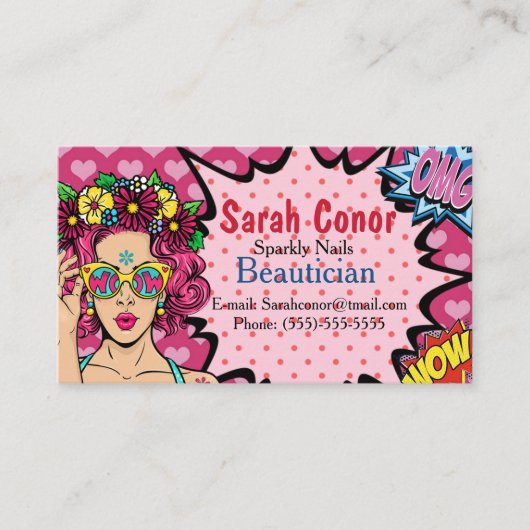 Carte De Visite Pop Art Beauticit (Devant)