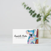 Carte De Visite Pop Art coloré Koala (Debout devant)