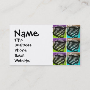 Carte De Visite Pop Art Cool pour écrivains et auteurs