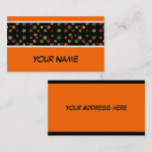 Carte De Visite Pop art Flowers seamless pattern + your ideas (Devant / Derrière)