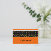 Carte De Visite Pop art Flowers seamless pattern + your ideas (Debout devant)