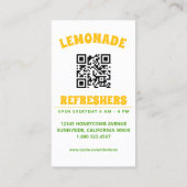 Carte De Visite pop art lemons limes with qr code (Dos)